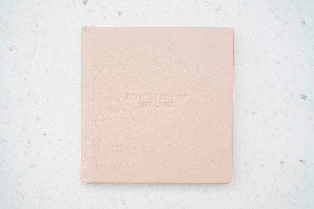 close up of wedding album from Bethany Lavin