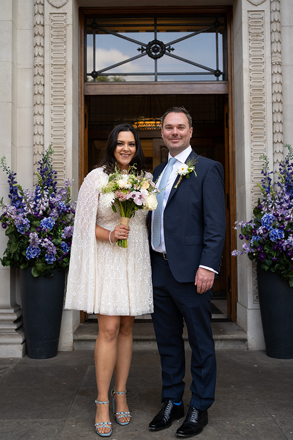 intimate wedding at the Old Marylebone Town Hall